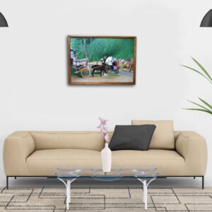 'tonga stand in district gujrat' oil painting.