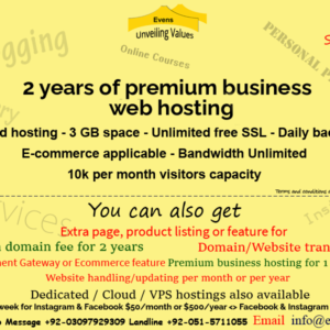 Premium D50 Web Hosting Package - Evens