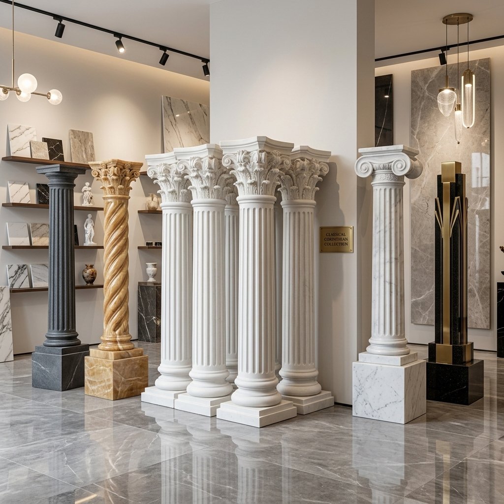 Marble pillars